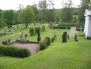 Ullåkers kyrkas kyrkogård, vy över nordöstra delen av kyrkotomten från sydväst. 