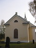 Styrnäs kyrka, exteriör, västra fasaden. 