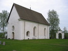 Torsåkers kyrka, exteriör, västra samt södra fasaden. 