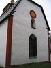 Ytterlännäs gamla kyrka, exteriör, västra fasaden. 