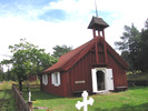 Bremö kapell med omgivande kyrkotomt, vy från nordväst. 
