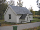 Galtströms kyrka, exteriör, norra samt östra fasaden. 