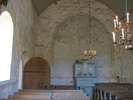 Lidens gamla kyrka, interiör, kyrkorummet, vy från koret mot väster. 