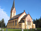 Holms kyrka, exteriör, östra samt södra fasaden. 