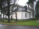 Indals kyrka med omgivande kyrkogård, vy från nordöst. 