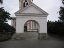 Njurunda kyrka med omgivande kyrkogård, stegporten. 
