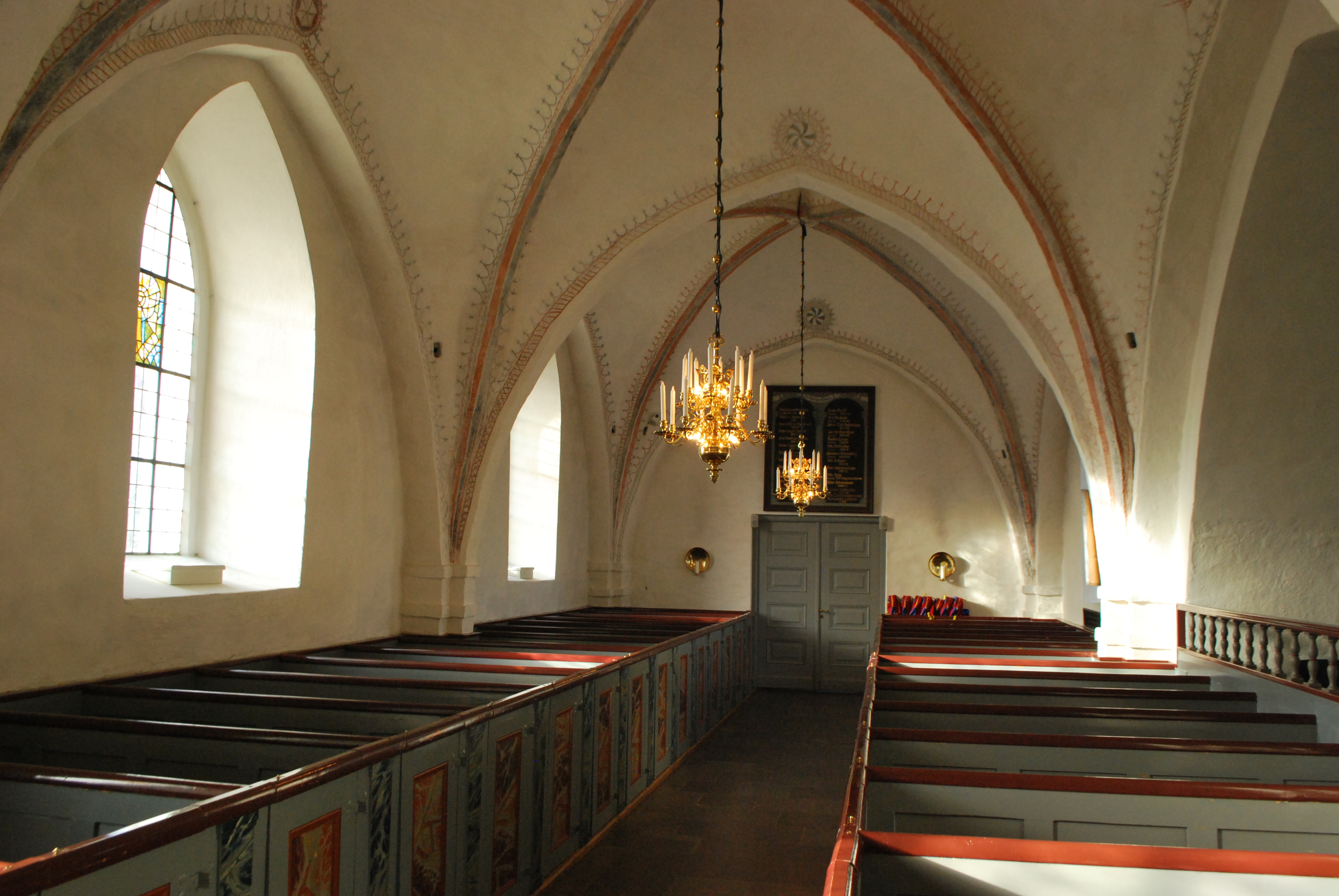 Barkåkra kyrka, långhuste mot väster