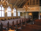 Svartviks kyrka/kapell, interiör, kyrkorummet, vy mot läktaren i söder. 