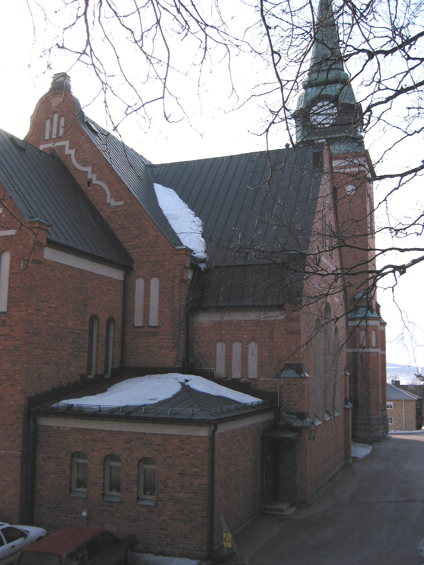 Örnsköldsviks Kyrka, exteriör, fasad, vy från norr.