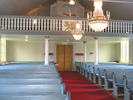 Trehörningsjö Kyrka, interiör, kyrkorummet, vy mot orgelläktaren.