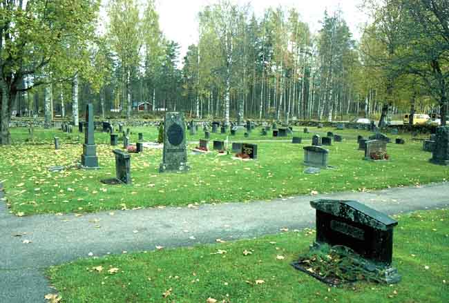 Kyrkogården söder om kyrkan.