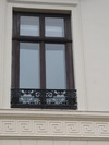 Konsul Perssons villa (Essenska villan),Helsingborg, detalj av fönster med gjutjärnsdetalj.