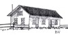 Teckning av det ursprungliga missionshuset