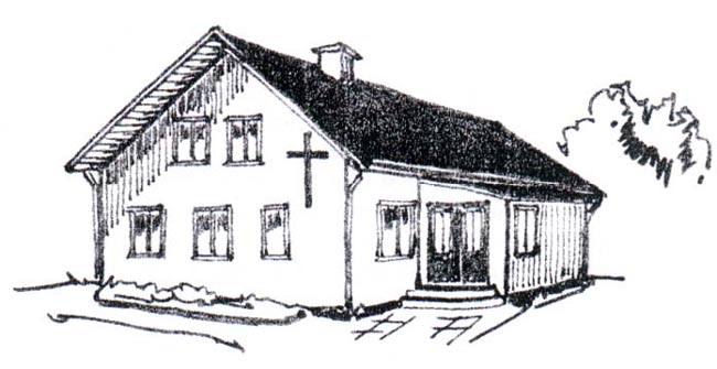 Teckning av missionshuset