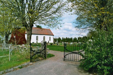 Ingång till Hovs kyrkogård. Neg.nr. B961_027:01. JPG. 