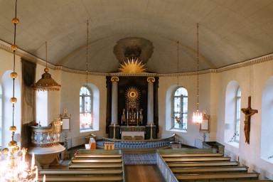 Liareds kyrka, interiör. Neg.nr. B963_024:17. JPG.