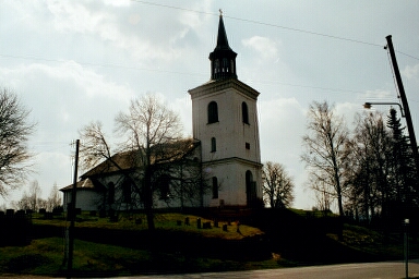 Äspereds kyrka sedd från nordväst.