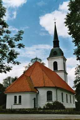 Exteriör av Främmestads kyrka. Neg.nr. 04/163:10. JPG. 