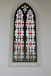Fönster i interiören i Trollhättans kyrka.