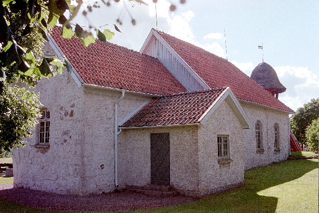 Kälvene kyrka nordöstvy. Negnr 01/278:26a