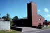Fredriksbergs kyrka exteriör nordvästra fasaden och klocktorn. Negnr 01/275:25a