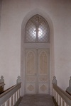 Dala kyrka interiör innerdörr med västportal. Negnr 01/284:25a