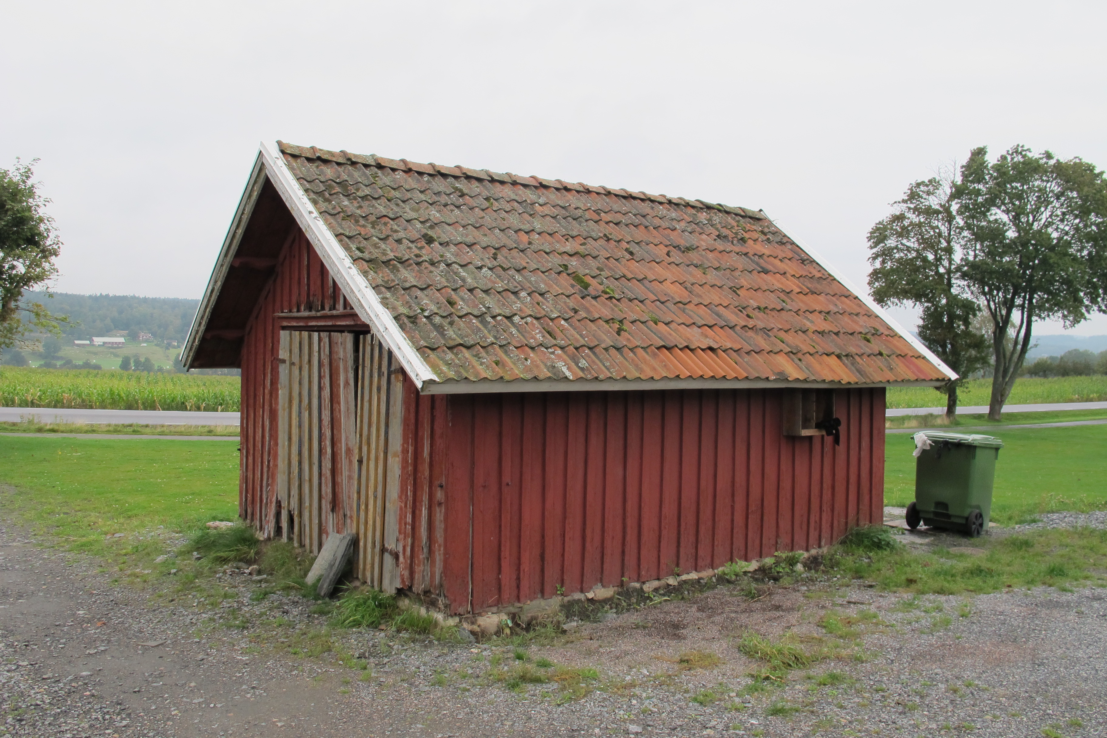 Garage på Börsagården, uppfört på antingen 1920- eller 1930-tal. 