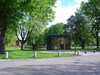 Värmlands museum, i förgrunden pergolan