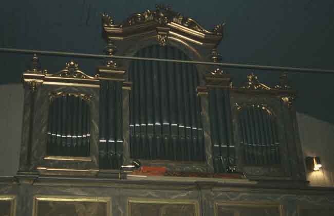 Detalj av orgelfasaden.