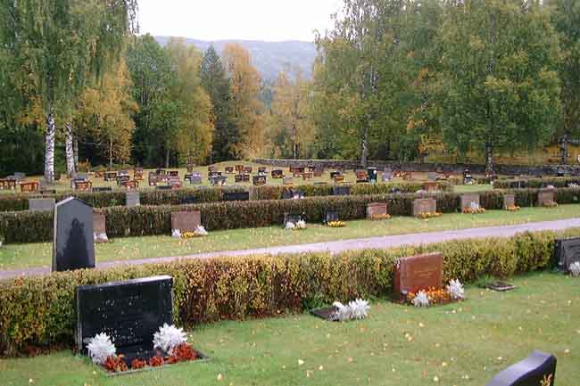 Norra Finnskoga kyrka och kyrkogård. 