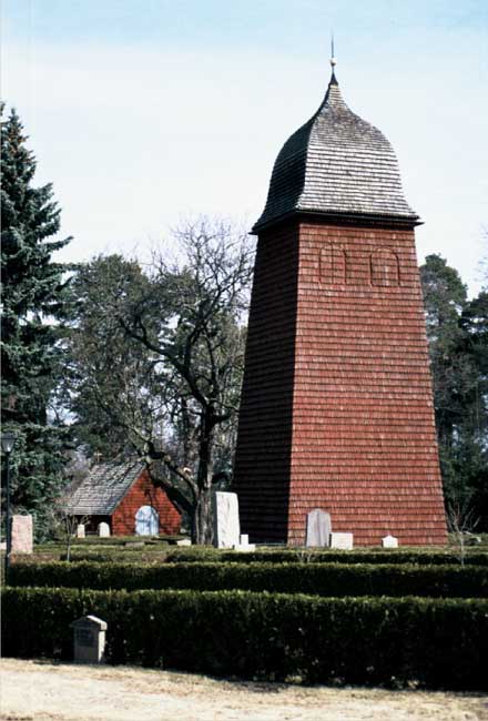 Klockstapel från väster.