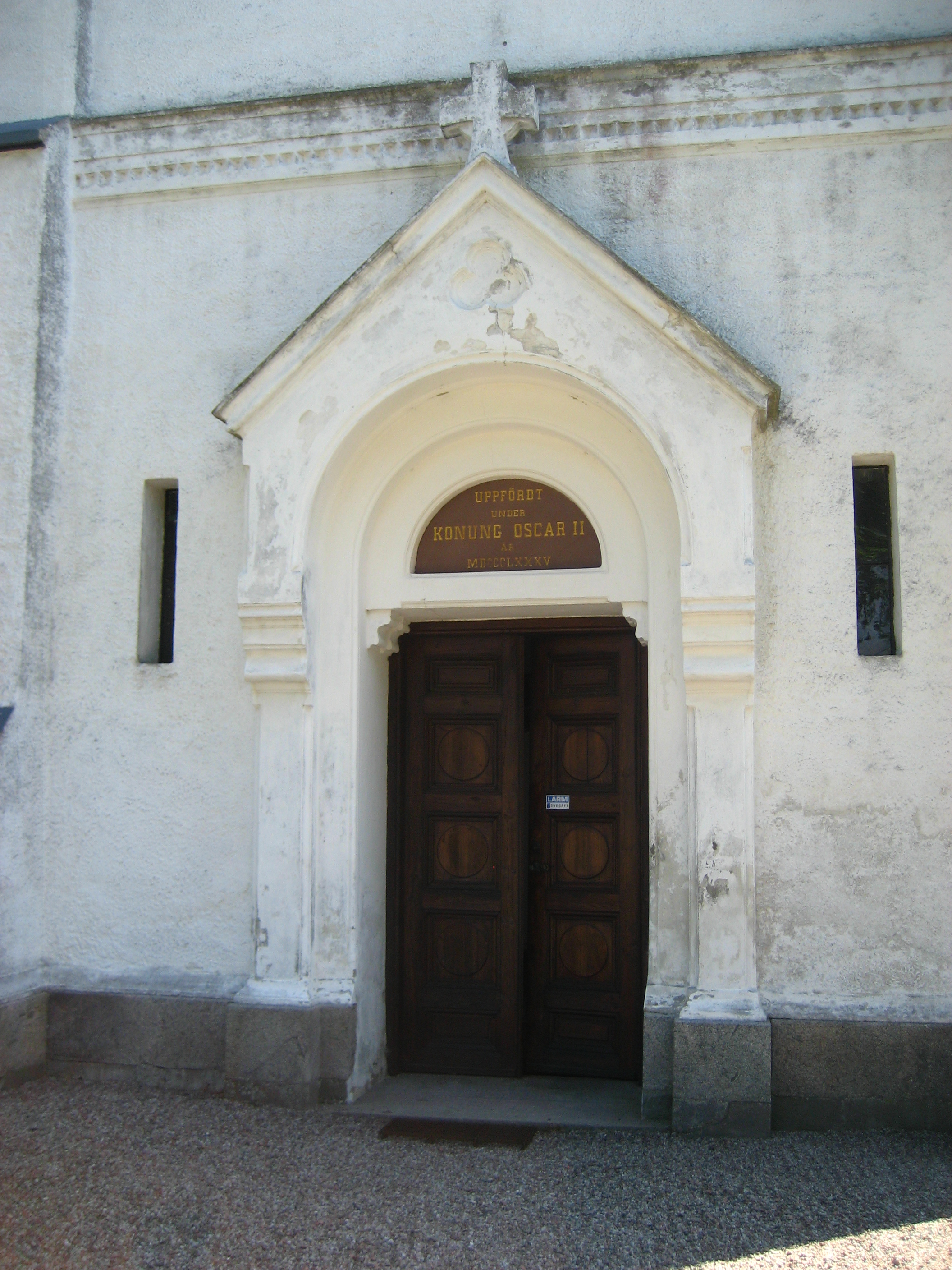 Görslövs kyrka, ingången i väster.