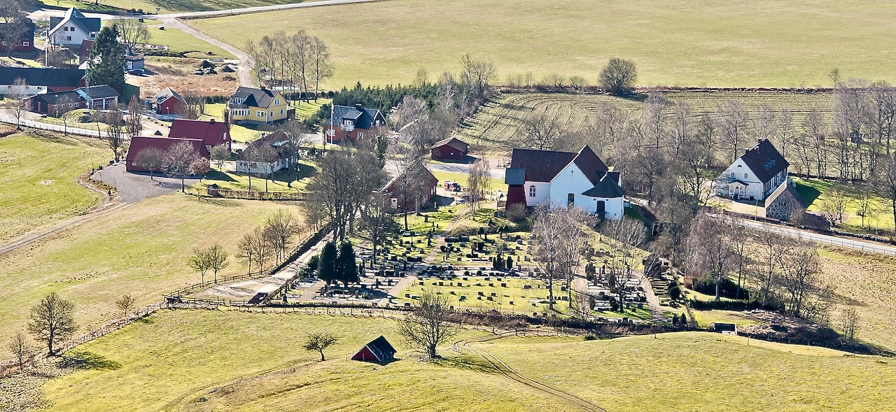 Flygbild över Norra Rörum 2014, tagen från öster