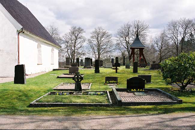 Kyrkogårdsdelen söder om kyrkan. 