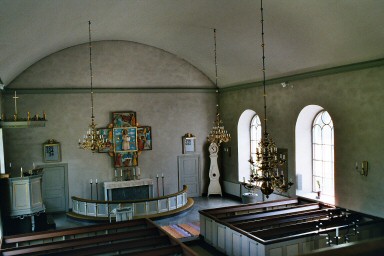 Interiör av Barne-Åsaka kyrka. Neg.nr. 04/155:09. JPG.