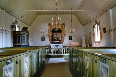 Interiör av Kyrkås kyrka. Neg.nr. 04/157:18. JPG.
