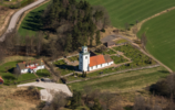 Flygbild över Visseltofta kyrka