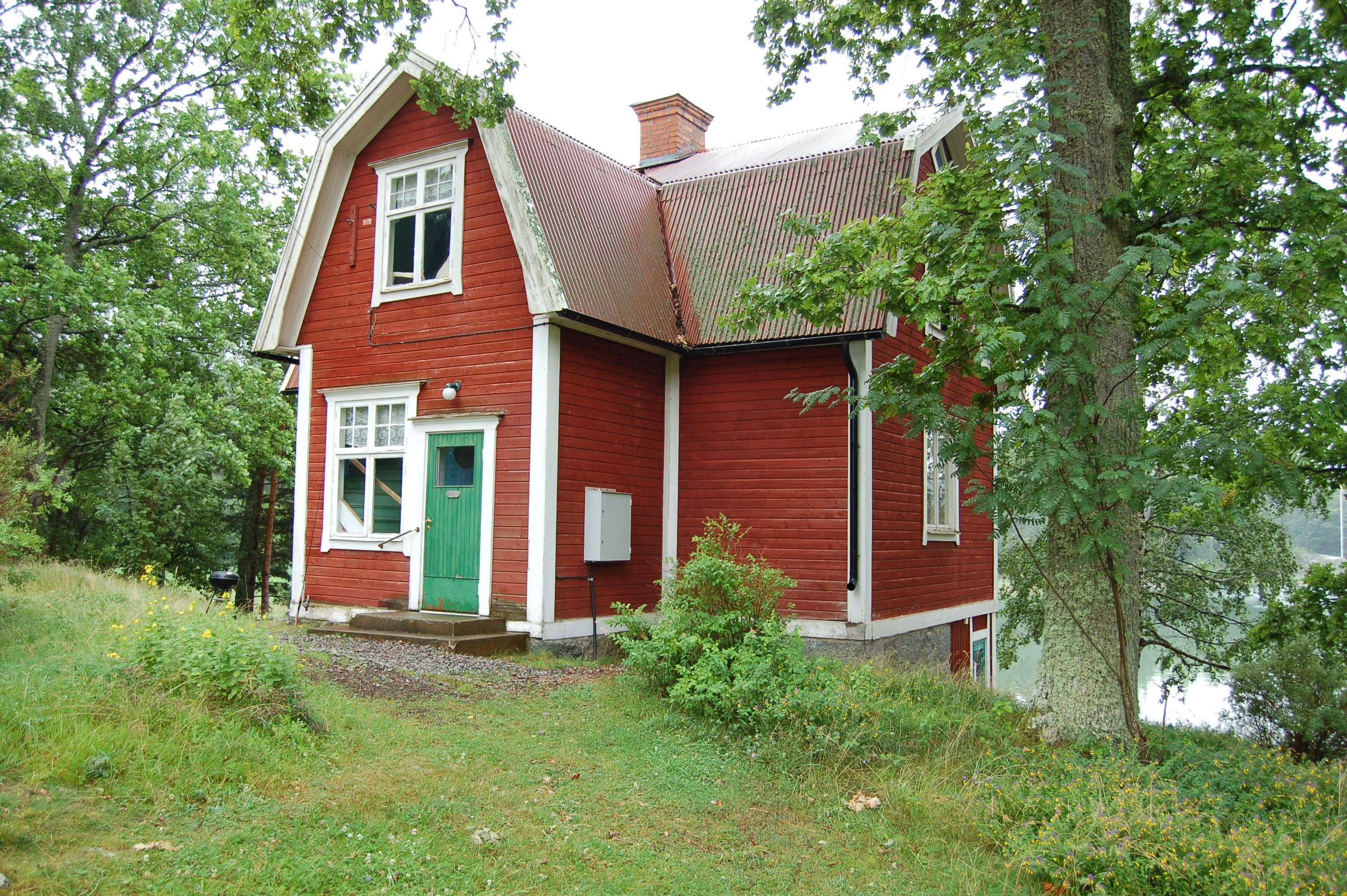 Bostadshus som ingår i gårdsmiljön vid Abborrvass.