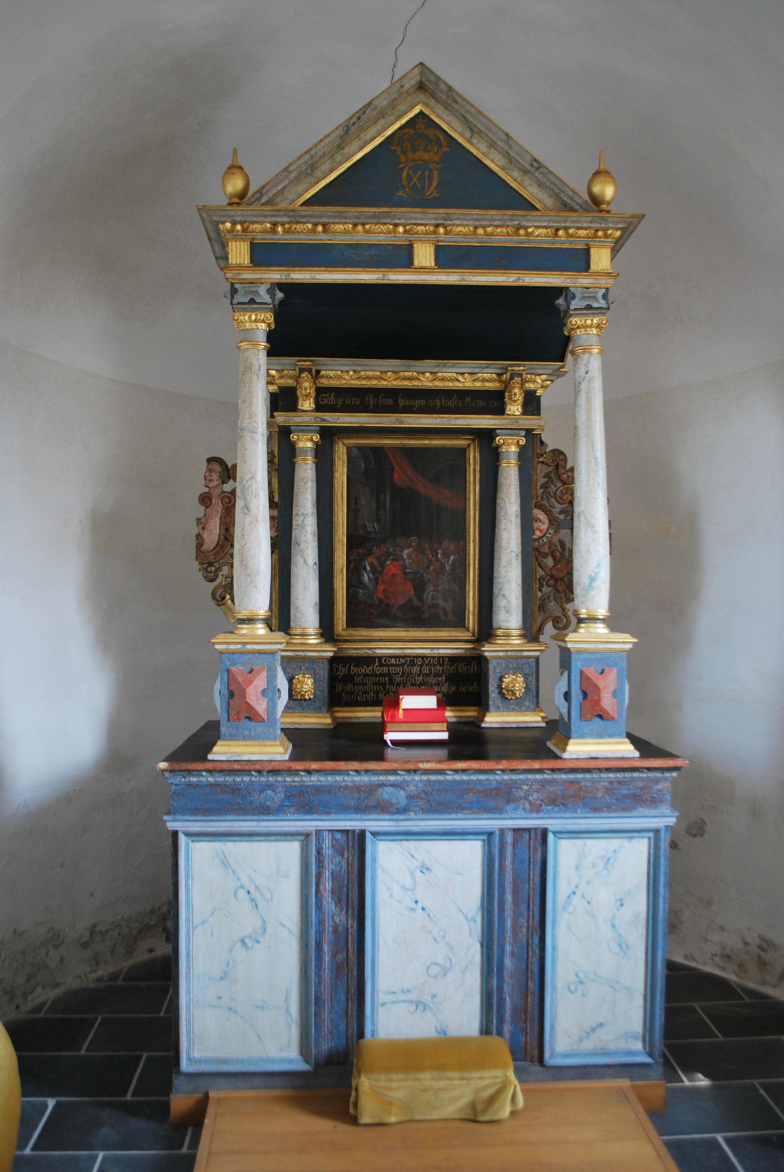 Altaruppsatsen i Simlinge kyrka