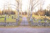 "Nya" (Norra) kyrkogården, belägen ca en km norr om kyrkan. Foto från väster. 