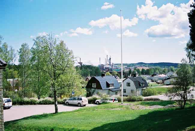 Solbergskyrkan, vy mot Gruvöns bruk.