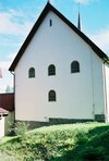 Lundsbergs kyrka, exteriört, fasaden mot väster.