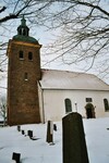 Kärråkra kyrka med medeltida långhus, kor från 1822 och torn från 1910. Neg.nr. B963_003:11. JPG. 