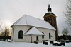 Kärråkra kyrka med medeltida långhus, kor från 1822 och torn från 1910. Neg.nr. B963_002:07. JPG. 