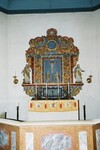 Altaruppsats i Kärråkra kyrka, sannolikt färdigställd av Gustaf Kihlman från Borås 1708. Neg.nr. B963_002:03. JPG.