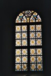 Blidsbergs kyrka, korfönster med glasmålning från 1915. Neg.nr. B963_023:04. JPG.