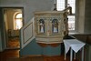 Predikstol från 1708 i Varnums kyrka, snidad av Anders Ekberg, Borås. Neg.nr. B963_008:14. JPG.