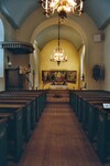 Interiör av Vists kyrka, i allt väsentligt från Knut Nordenskjölds renovering 1939-40. Neg.nr. B963_042:05. JPG.