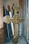 Altarprydnad från 1892 i Vists kyrktorn. Neg.nr. B963_022:18. JPG.
