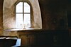 Eriksbergs gamla kyrka, korfönster och bröst från äldre sidoläktare. Neg.nr. B961_024:13. JPG.